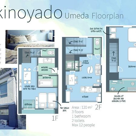 Appartamento Yukinoyado Umeda Osaka Esterno foto
